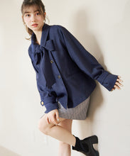 画像をギャラリービューアに読み込む, リボンタイ付きブルゾン/TT618502