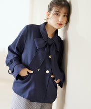 画像をギャラリービューアに読み込む, リボンタイ付きブルゾン/TT618502