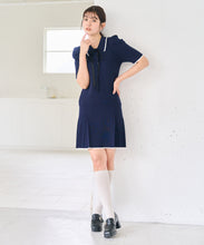 画像をギャラリービューアに読み込む, 配色ポロニットワンピース/TT627404