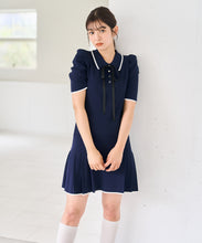 画像をギャラリービューアに読み込む, 配色ポロニットワンピース/TT627404