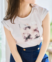 画像をギャラリービューアに読み込む, リボンプリントフレンチスリーブTシャツ/TT628202