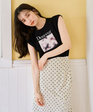 画像をギャラリービューアに読み込む, リボンプリントフレンチスリーブTシャツ/TT628202