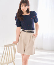 画像をギャラリービューアに読み込む, 5分袖ハート刺繍ニット/TT628305