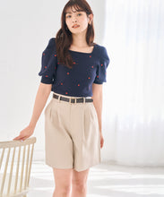 画像をギャラリービューアに読み込む, 5分袖ハート刺繍ニット/TT628305