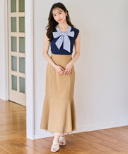 画像をギャラリービューアに読み込む, 【予約販売/4月下旬発売予定】ボウタイフレンチ袖ニット/TT628308