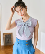 画像をギャラリービューアに読み込む, 【予約販売/4月下旬発売予定】ボウタイフレンチ袖ニット/TT628308