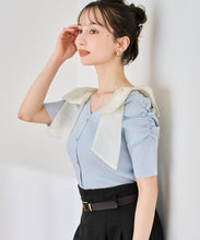 画像をギャラリービューアに読み込む, 前後2way肩リボンギャザーニット/TT628312