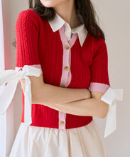 画像をギャラリービューアに読み込む, ケーブル編みレイヤードカーディガン/TT628404