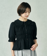 画像をギャラリービューアに読み込む, 一部店舗限定  シャーリングペプラムブラウス/TT558102