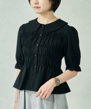 画像をギャラリービューアに読み込む, 一部店舗限定  シャーリングペプラムブラウス/TT558102