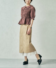 画像をギャラリービューアに読み込む, 一部店舗限定  シャーリングペプラムブラウス/TT558102