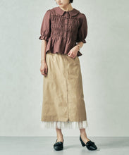 画像をギャラリービューアに読み込む, 一部店舗限定  シャーリングペプラムブラウス/TT558102