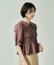 画像をギャラリービューアに読み込む, 一部店舗限定  シャーリングペプラムブラウス/TT558102
