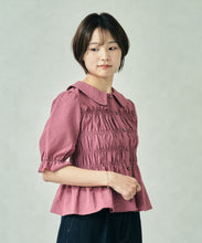 画像をギャラリービューアに読み込む, 一部店舗限定  シャーリングペプラムブラウス/TT558102