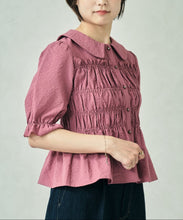 画像をギャラリービューアに読み込む, 一部店舗限定  シャーリングペプラムブラウス/TT558102