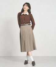 画像をギャラリービューアに読み込む, ベルト付きミディプリーツスカート/TT537210
