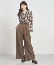 画像をギャラリービューアに読み込む, 一部店舗限定 フリルチェックブラウス/TT558103