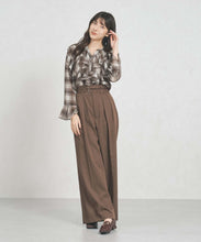 画像をギャラリービューアに読み込む, 一部店舗限定 フリルチェックブラウス/TT558103