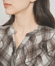 画像をギャラリービューアに読み込む, 一部店舗限定 フリルチェックブラウス/TT558103