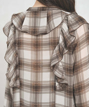 画像をギャラリービューアに読み込む, 一部店舗限定 フリルチェックブラウス/TT558103