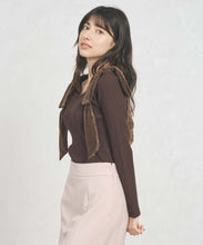 画像をギャラリービューアに読み込む, 【再入荷】ベロア肩リボンニット/TT538309