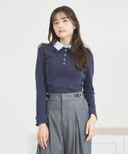 画像をギャラリービューアに読み込む, 配色シャツレイヤードニット/MM558309