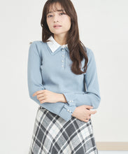 画像をギャラリービューアに読み込む, 配色シャツレイヤードニット/MM558309