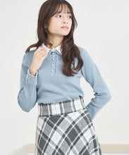 画像をギャラリービューアに読み込む, 配色シャツレイヤードニット/MM558309