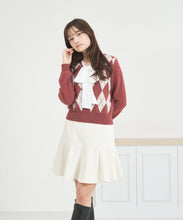 画像をギャラリービューアに読み込む, 一部店舗限定 リボンボウタイアーガイルニット/MM558308