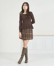 画像をギャラリービューアに読み込む, WEB限定 ペプラムラメ配色ニット/MM558307