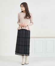 画像をギャラリービューアに読み込む, WEB限定 ペプラムラメ配色ニット/MM558307