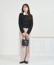 画像をギャラリービューアに読み込む, 【一部店舗限定】3way衿×タイ付きビジュ釦カーディガン/MM558403