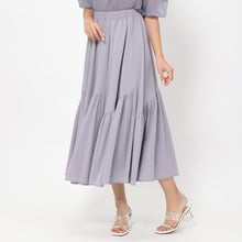 画像をギャラリービューアに読み込む, イレギュラー切替フレアスカート (ライトブルー)