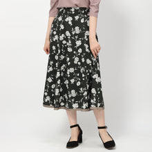 画像をギャラリービューアに読み込む, ラインフラワースカート【期間限定】7/30(日)23:59まで (ブラック)