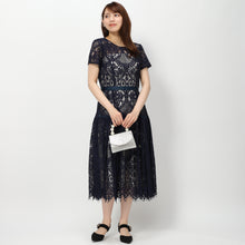 画像をギャラリービューアに読み込む, レース切替ワンピース (ネイビー)