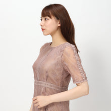 画像をギャラリービューアに読み込む, レースギャザーディテールワンピース