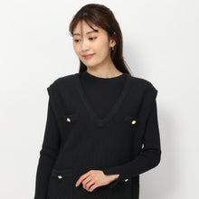 画像をギャラリービューアに読み込む, ツイードベストニットワンピースアンサンブル