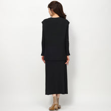 画像をギャラリービューアに読み込む, ツイードベストニットワンピースアンサンブル