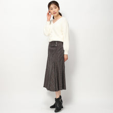 画像をギャラリービューアに読み込む, チェックシャーリングフレアスカート