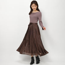 画像をギャラリービューアに読み込む, グロッシーニットワンピース (ブラウン)