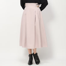 画像をギャラリービューアに読み込む, ウールライクツイルサイドベルトスカート (ピンク)