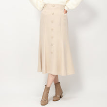 画像をギャラリービューアに読み込む, 前ボタンマーメイドスカート (ベージュ)