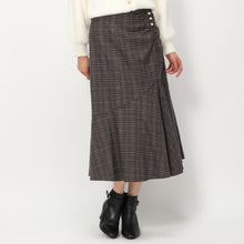 画像をギャラリービューアに読み込む, チェックシャーリングフレアスカート