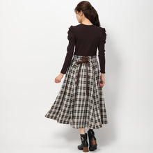 画像をギャラリービューアに読み込む, チェックレースアップドッキングワンピース