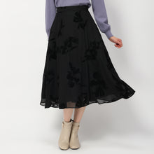 画像をギャラリービューアに読み込む, フロッキーフラワースカート (ブラック)