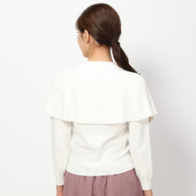 画像をギャラリービューアに読み込む, フラワー刺繍ケープニット