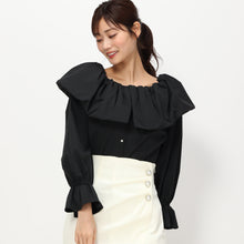 画像をギャラリービューアに読み込む, 【予約商品】バルーンオフショルダーブラウス/MM418118 (ブラック)