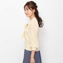 画像をギャラリービューアに読み込む, 【予約販売】ブライトブラウス袖ボウタイニット/MM418315