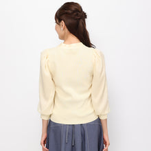 画像をギャラリービューアに読み込む, 【予約販売】ブライトブラウス袖ボウタイニット/MM418315