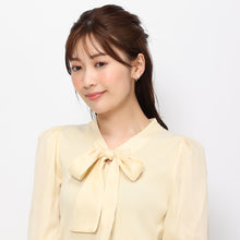 画像をギャラリービューアに読み込む, 【予約販売】ブライトブラウス袖ボウタイニット/MM418315